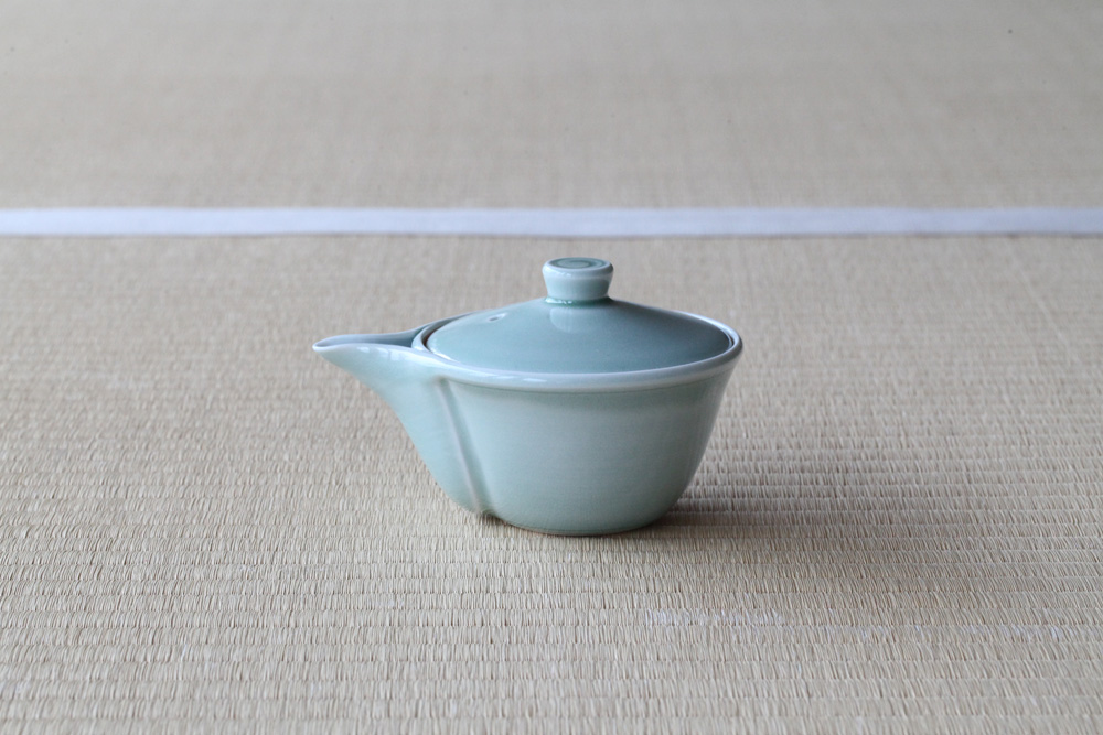 宝瓶 青磁 M 朝日窯工房作 Asahiyaki Tea Pottery In Uji Kyoto Since 1600